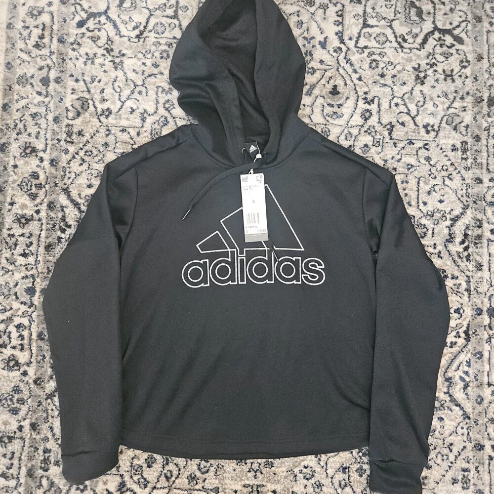 NWT Adidas Climawarm Hoodie Black Womens S Athleisure Streetwear Pump Cover